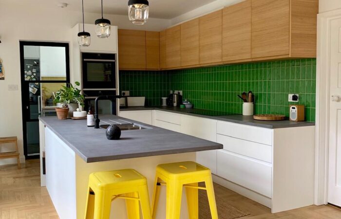 Contemporary White Matt Kitchen Moseley