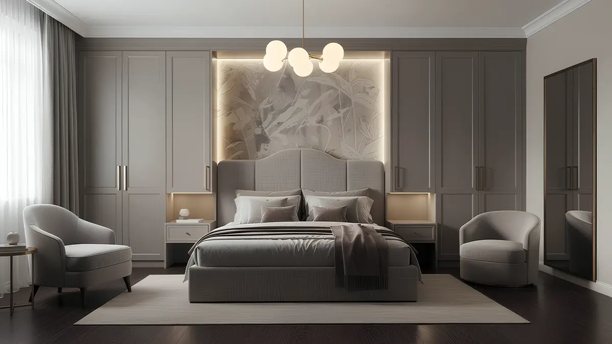 Bedroom designed as a personal sanctuary with a cosy and inviting atmosphere